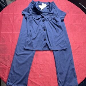 California Costumes Police Shirt & Pants Set XS Blue Polyester Elastic/Stretch